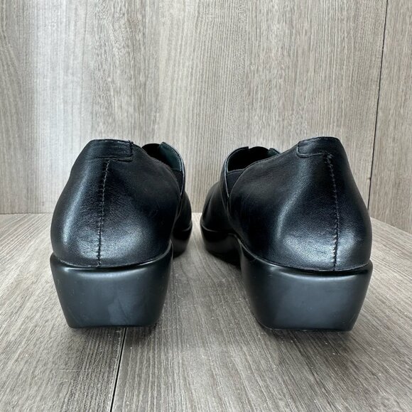 Dansko Arden Clog Shoes Women 37 Slip-on Round Toe Cushioned Leather Black - Picture 5 of 13